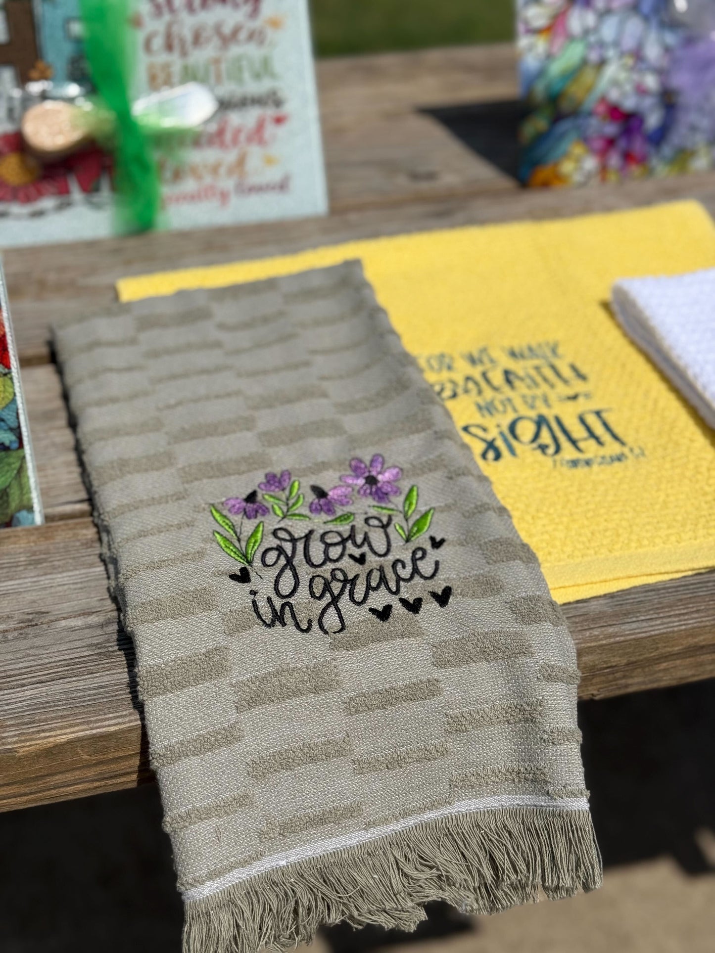 Custom Embroidered Kitchen Hand Towels