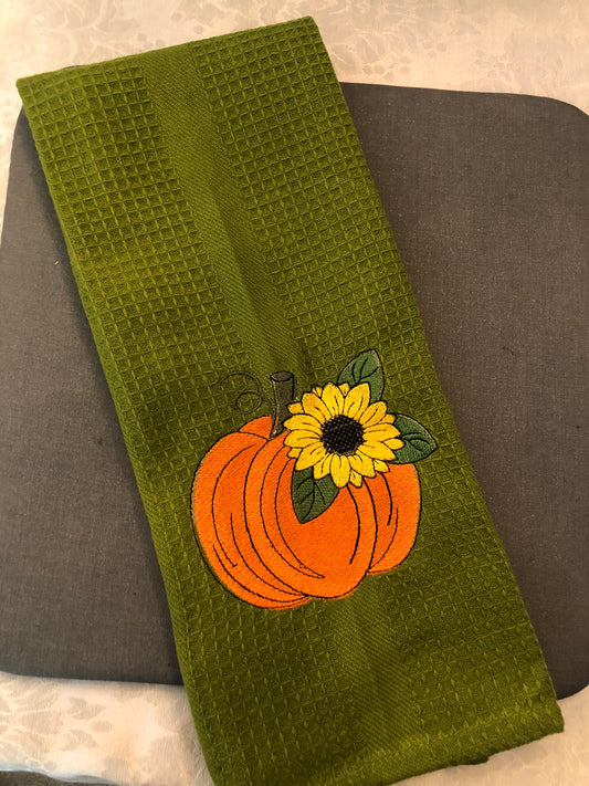 Custom Embroidered Kitchen Hand Towel / Fall Collection