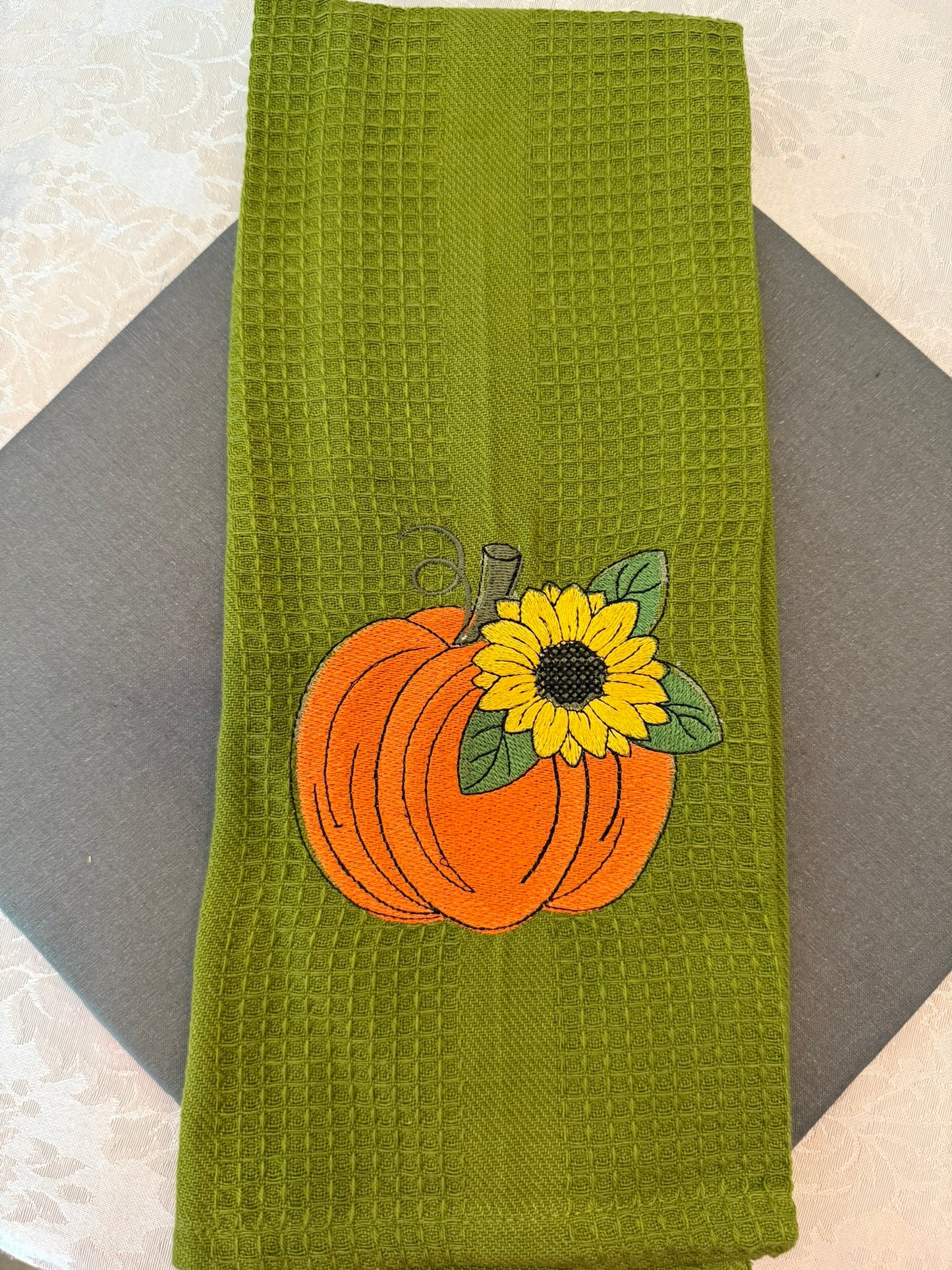 Custom Embroidered Kitchen Hand Towel / Fall Collection